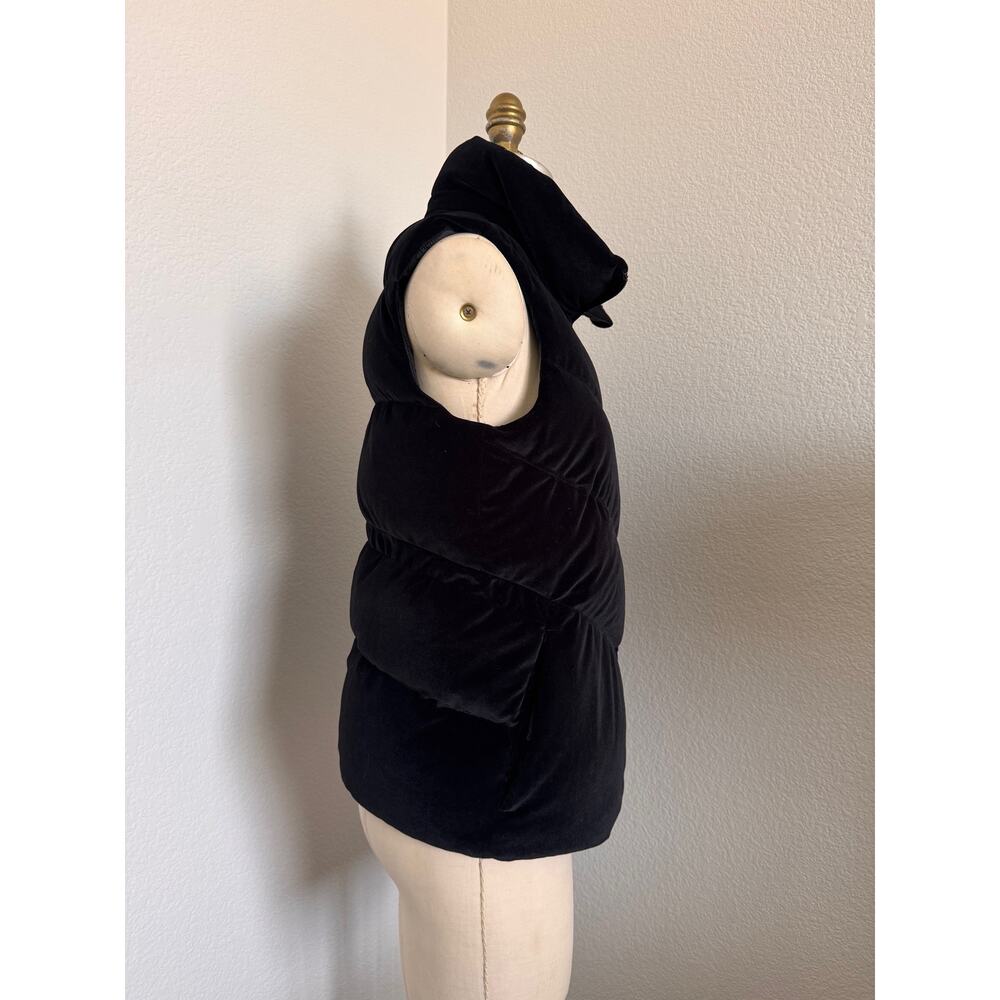Athleta Black | Velvet Down Puffer Vest XS Real Goose Down Luxe Winter Layer - Picture 2 of 9